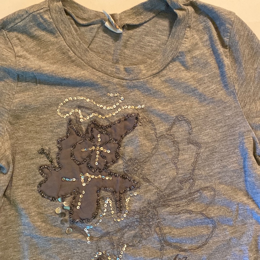 Vintage Original Abercrombie Sequin Tee T-shirt Cotton